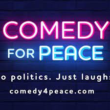 כרזה של המופע קומדיה לשלום וקישור לאתר comedy4peace.com